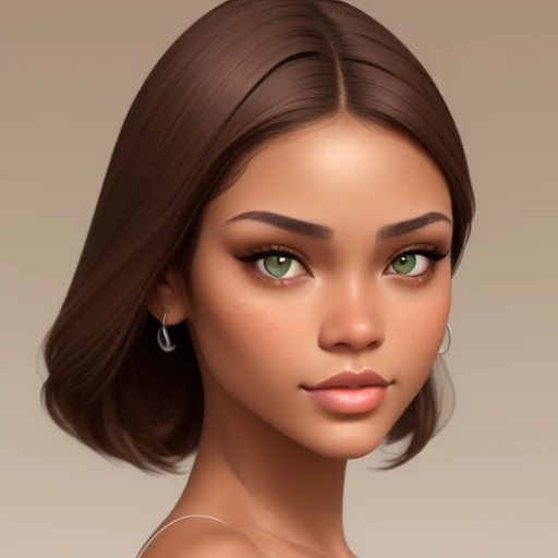 Sendy is a beautiful and strong Latin girl with green eyes and short hair. Ideal for a semi-real comic character.