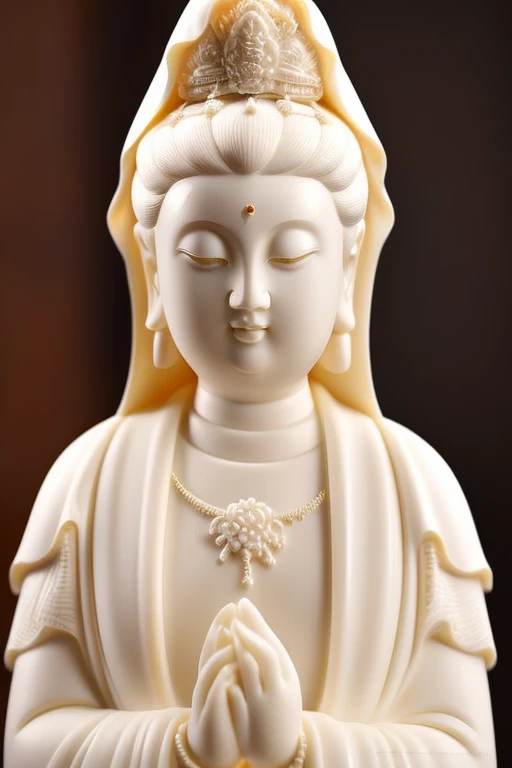 statue of Guanyin Bodhisattva （观音玉雕）