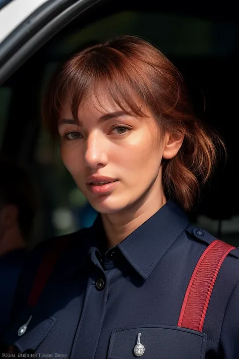 DEN_daria_romaneta
posing by a (police car:1.2) (dressed:1.1) in a (police uniform:1.2), (police officer:1.3), police uniform, (police car:1.1), cuffs, (police:1.2), (uniform:1.3), police hat, hair tied back, tied back hair, trousers, top, jacket,
bokeh, f...