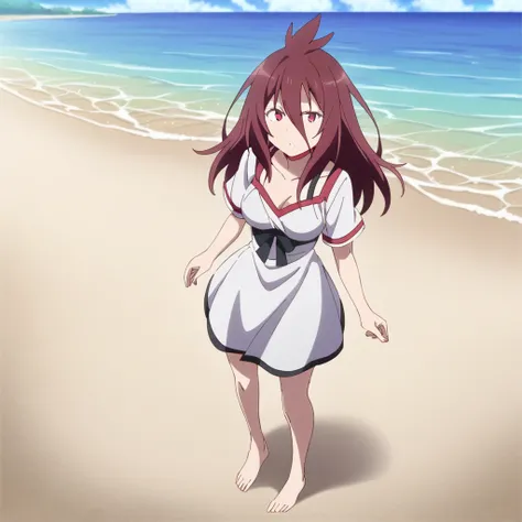 score_7_up, 1girl, long hair, breasts, brown hair, red eyes,hair between eyes, medium breasts, red hair, short sleeves, collarbone, barefoot, bare legs, summer dress, white dress, <lora:The_Asterisk_Wars_Urzaiz_Irene:1> <lora:add-detail-xl:0.5>
standing, f...