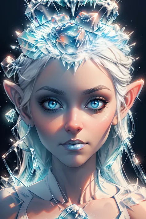 <lora:IcecubeWorld:1>(IcecubeWorld:1.4) (Best quality, 4k, High-resolution, Masterpiece:1.2), Ultra-detailed, Realistic, Radiant lighting, Epoch Elves, Portraits, Fantastical colors, Fine art, Ethereal beings, Dreamlike, Whimsical creatures, Detailed facia...