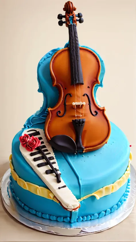 <lora:CakeStyleXL:1> CakeStyle Violin, custom cake, birthday cake,