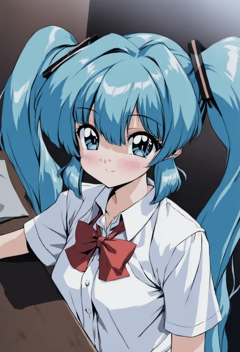 <lora:xl_1990 style(a3)-000003:1>,1990 style,retro artstyle,hatsune miku,school uniform,, masterpiece,highest quality,extremely detailed,best quality,