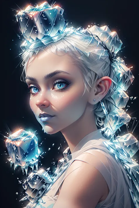 <lora:IcecubeWorld:1>(IcecubeWorld:1.4) (Best quality, 4k, High-resolution, Masterpiece:1.2), Ultra-detailed, Realistic, Radiant lighting, Epoch Elves, Portraits, Fantastical colors, Fine art, Ethereal beings, Dreamlike, Whimsical creatures, Detailed facia...