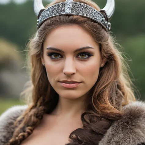 Skin texture, no makeup, Super high res closeup portrait photo of a woman dressed as a Viking princess, outdoors,f /2.8, Canon, 85mm,cinematic, high quality,looking at the viewer,     <lora:kelbrook_xl_1_standard_wo_cap_merger_28_61_03_07:1>