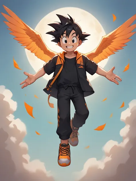 score_9, score_8_up, score_7_up, score_6_up, score_5_up, score_4_up, source_anime <lora:GotenSDXL:0.7>,gotenv1, spiked hair, 1boy, black hair, black eyes, smile,(blue and orange (dougi:1.4)), full body,smiling,looking at viewer, <lora:Smooth Anime Style Lo...