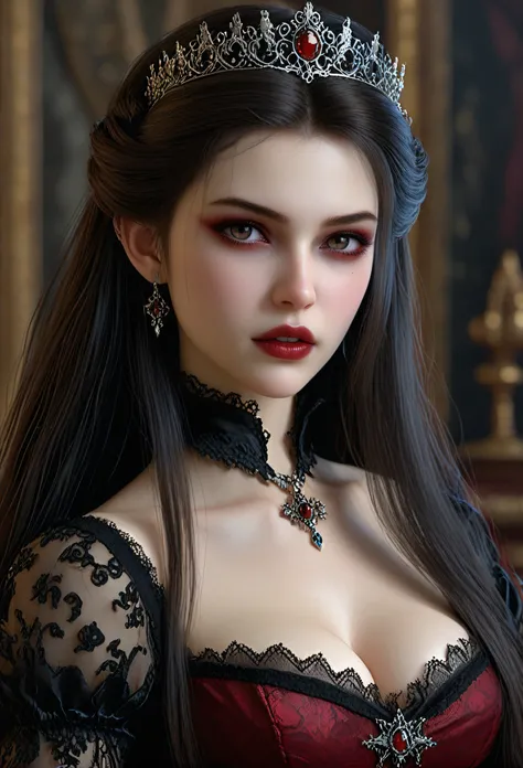 a hyper realistic ultra detailed photo of vampire princess