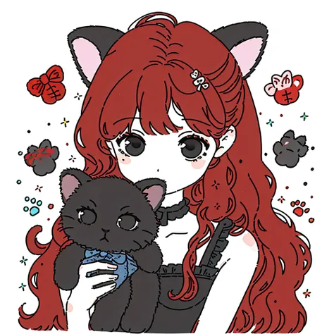 【少女简笔画头像Girl stick figure head】lora