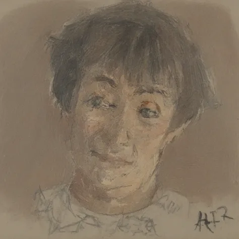 Portrait in style of Anatoly Zverev