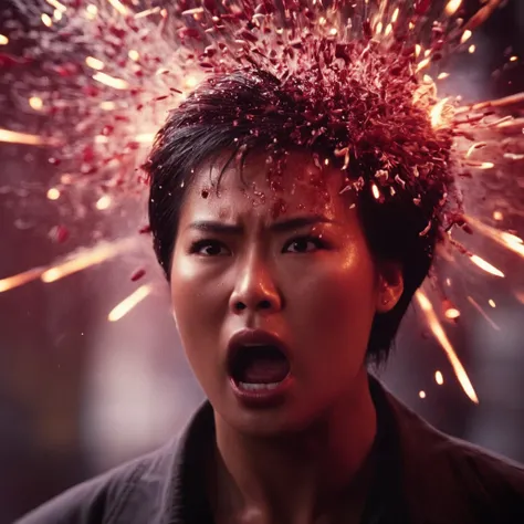 cinematic film still of  <lora:Hong Kong action cinema style:1>
 <lora:Kodak Motion Picture Film Style v4:0.3>
exploding head ,Hong Kong action cinema style,blood, shallow depth of field, vignette, highly detailed, high budget, bokeh, cinemascope, moody, e...