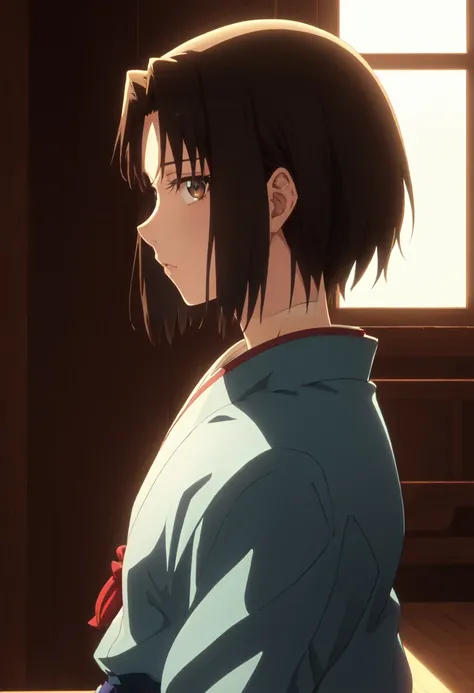 (safe:1.10), best quality, masterpiece, highres, solo, (ryougi_shiki_karanokyoukai:1.10), profile, from side, upper body, anime_style, 18 <lora:ryougi_shiki_karanokyoukai:0.80>