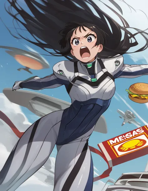 <lora:aoba-ponyxl-000020:1> tsuzaki, black hair,
pilot suit,
1girl, shouting, mcdonalds, score_9, score_8_up, score_7_up, score_6_up, score_5_up, score_4_up