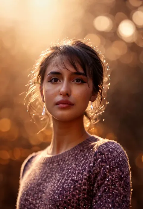 1girl, intense bokeh, HD, 4k, brown eyes, perfecteyes, detailed, textured, hyper realistic, vibrant, full body, profile picture, SkinHairDetail