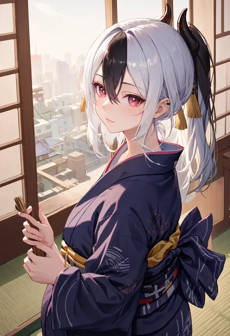 best quality, masterpiece, highres, solo, (kayoko_bluearchive:1.10), (yukata:1.30), (kimono:1.15), 23 <lora:kayoko_bluearchive:0.80>