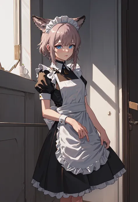 best quality, masterpiece, highres, solo, (sussurro_arknights:1.10), (maid:1.40), (long maid dress:1.15), 21 <lora:sussurro_arknights:0.80>