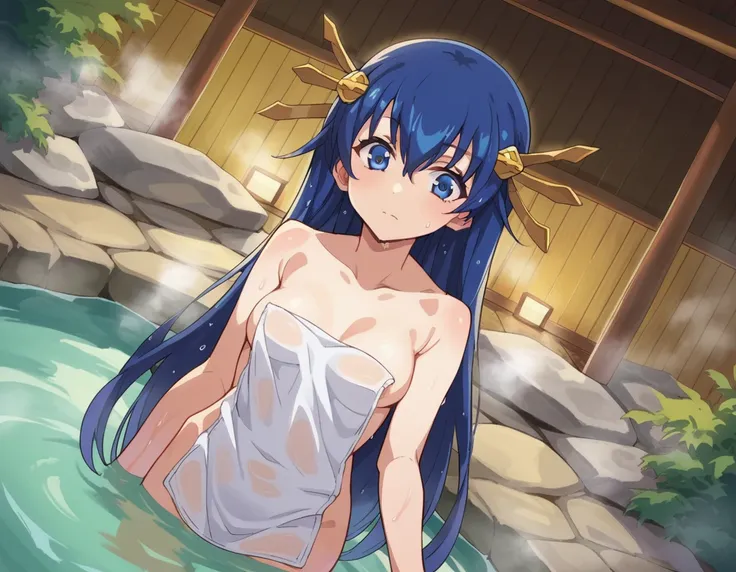 score_9, score_8_up, score_7_up, source_anime,
liaparaparaleazas, <lora:lia-parapara-leazas-ponyxl-lora-nochekaiser:1>
lia parapara leazas, long hair, blue eyes, hair ornament, blue hair, small breasts,
nude, naked, 
outdoors, onsen, towel, naked towel, st...