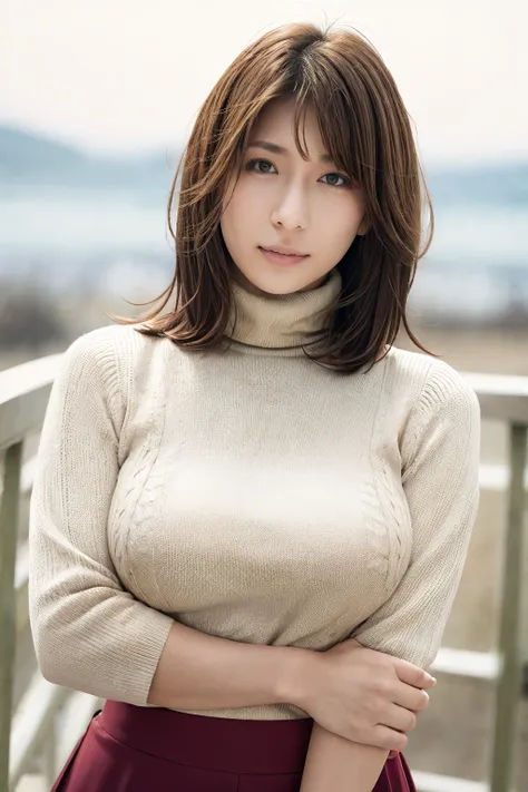 1girl, (namihoshino_jav), breasts, brown eyes, short hair, <lora:JAV_nami_hoshino_v1c_epoch_10:0.9>
looking at viewer, shot using canon DSLR, wearing turtleneck dress, skirt, portrait mode, upper body,
detailed body, attractive body, perfect human body,
(u...