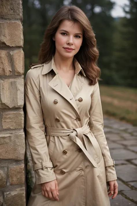 BonB1aTTXV1B,
a beautiful woman posing for masterpiece photo in a vintage beige-colored trenchcoat posing for a masterpiece photo, standing on a stone wall, stormy weather,
(professional photo shooting), (high buget photo), (extremely detailed skin), (flaw...