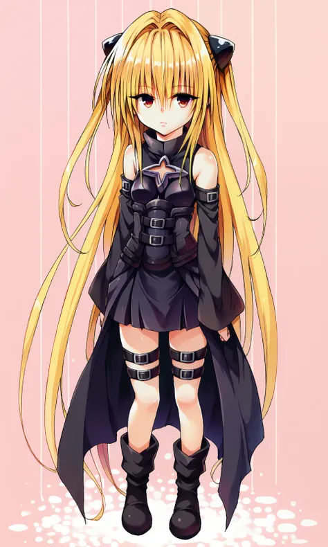 yabukikentarou, to love-ru, ore_9, score_8_up, score_7_up break
1girl, konjiki no yami, solo, long hair, blonde hair, wagashi, r...