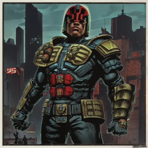 Judge Dredd Comic Style