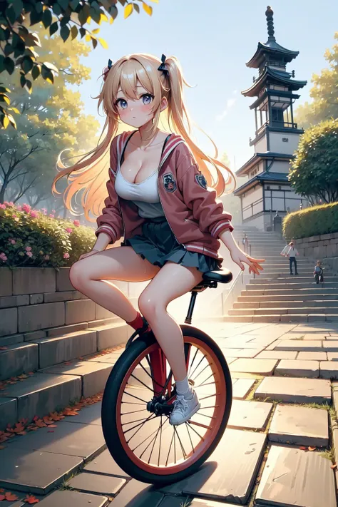 girl like high unicycle