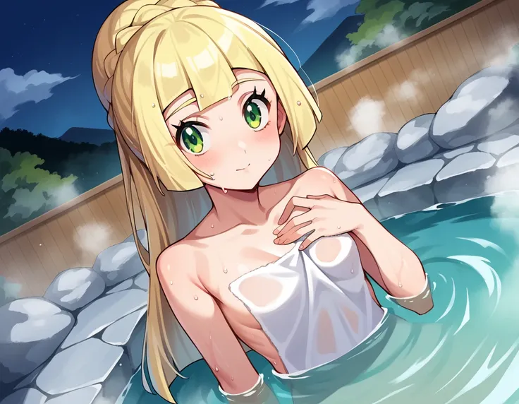 score_9, score_8_up, score_7_up, source_anime,
pokemonlilie, <lora:pokemon-lilie-ponyxl-lora-nochekaiser:1>
pokemonlilie, blonde hair, blunt bangs, green eyes, long hair,
nude, naked, small breasts,
outdoors, onsen, towel, naked towel, steam, bathing, nude...