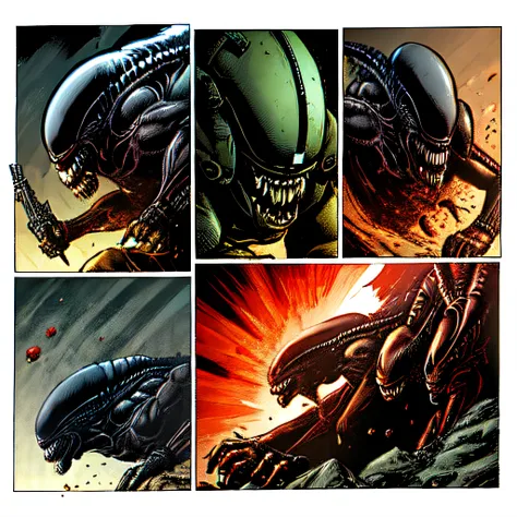 Xenomorph Comic Style