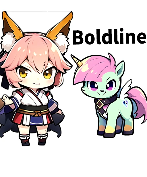 Boldline game style: boldline anything easily especially chibi 粗线条2D游戏lora：适合Q版人物