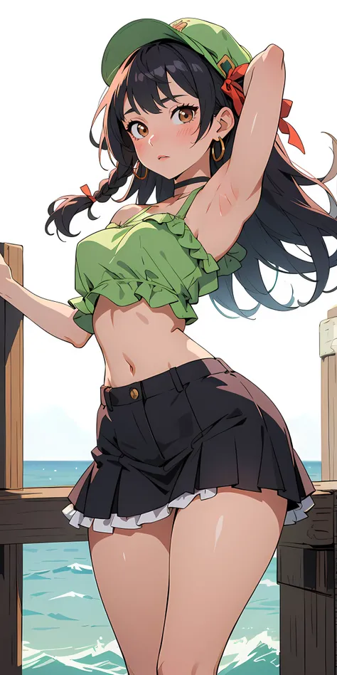 1girl,nail polish,,english ,daitai sotogawa (futomomo),,frills,ocean,,hat,miniskirt,sidelocks, choker,1girl,hay,wide hips,armpits,blush,simple background, ,1girl,bare shoulders, hair,backlighting, ,venus blood -frontier-,bridge,,bokeh,hair ribbon,sketch,si...