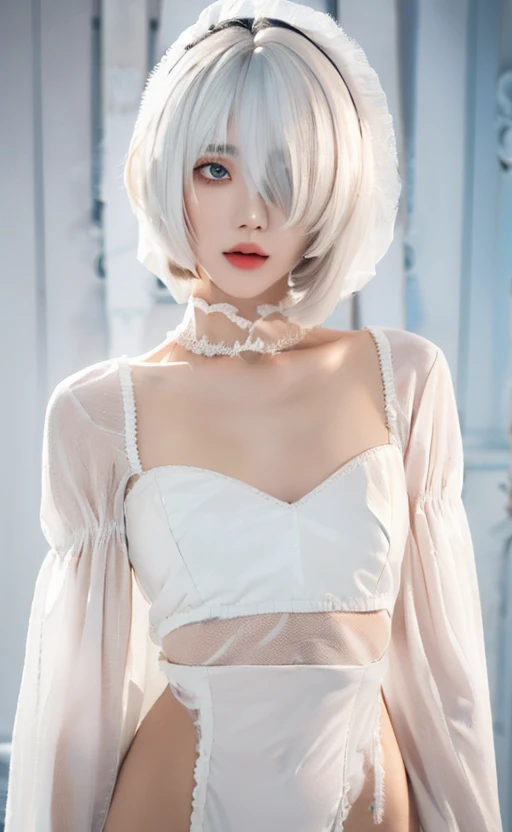 [SD1.5] Nier: Automata 2B White Wedding Dress Bride Cosplay (Realistic LoRA)