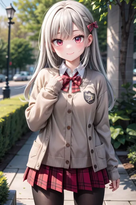 insanely detailed, absurdres, ultra-highres, ultra-detailed, best quality,
1girl, solo, nice hands, perfect hands
BREAK
(School Uniforms:1.2), (pink cardigan is fit body:1.4), ((do up a buttons, not loose):1.5), ((long sleeve, sleeves past wrists):1.2), (i...