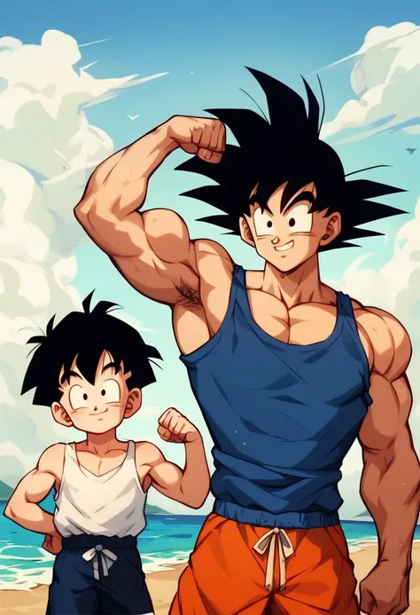 Goku and Gohan