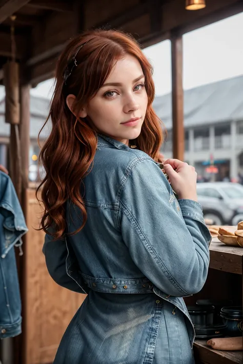 influencer-full-shot-by-stable-yogi , SFW
Instagram_Influencer_15_By_Stable_Yogi 10. At a local farmers market, dressed in a (country chic dress and denim jacket:1.4), browsing stalls, (long, curly auburn hair:1.4) in a high ponytail, engaging with vendors...