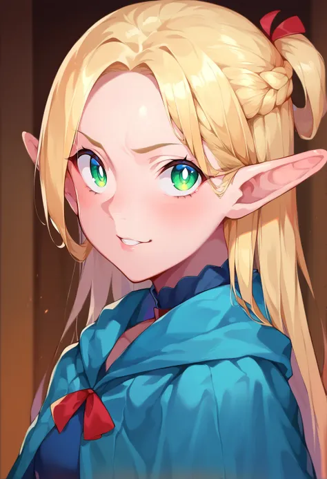 score_9, score_8_up, score_7_up, score_6_up, source anime, BREAK
<lora:dungeon_meshi_collection:0.9> ellicrampnxl, marcille donato, 1girl, pointy ears, elf, blue capelet, looking at viewer