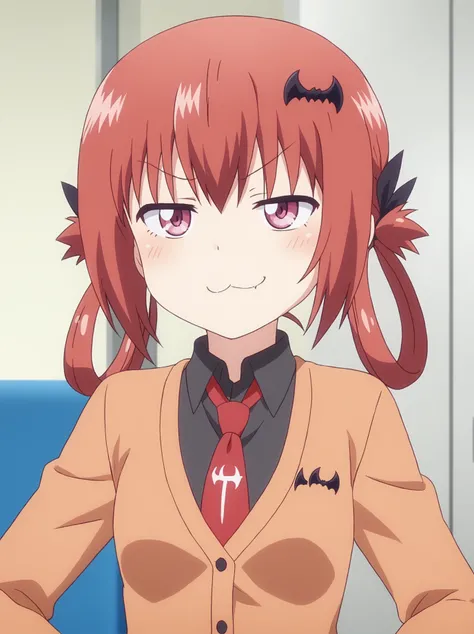 <lora:SatanichiaPony:1>, satanichiagd, 1girl, smug