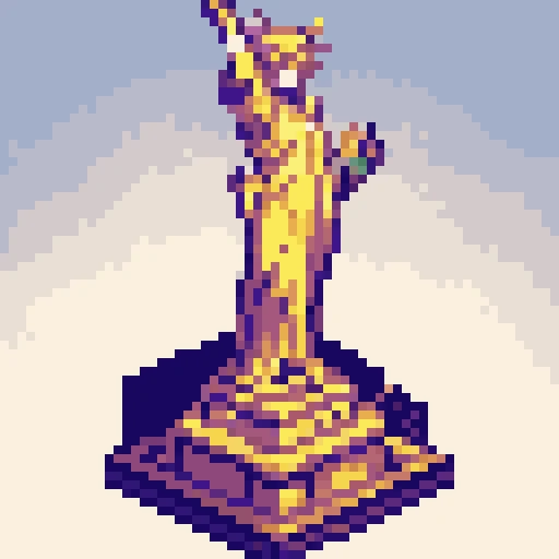 The Statue of Liberty,((Isometry))<lora:Pixel_Building2:1.25>pixel,pixel art,solo, masterpiece,best,quality