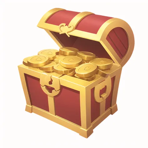 Treasure Chest宝箱 金币 欧美卡通风格UI