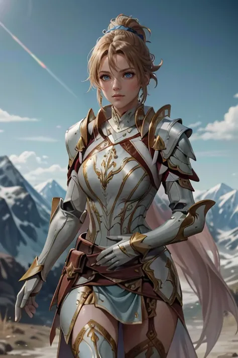 <lora:HXarmour_040a:0.8>,mountain,(Strolling pose:1.2),, hxarmour,1girl,(light blue armour:1.3),, ultra-detailed,extremely delicate and beautiful,(by exquisite colors block),masterpiece,best quality,unreal engine 5 rendering,movie light,movie lens,movie sp...