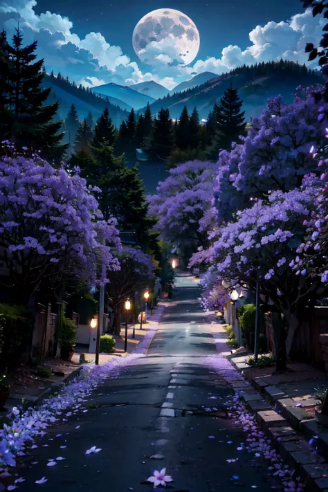 Purple Flower Tree Street