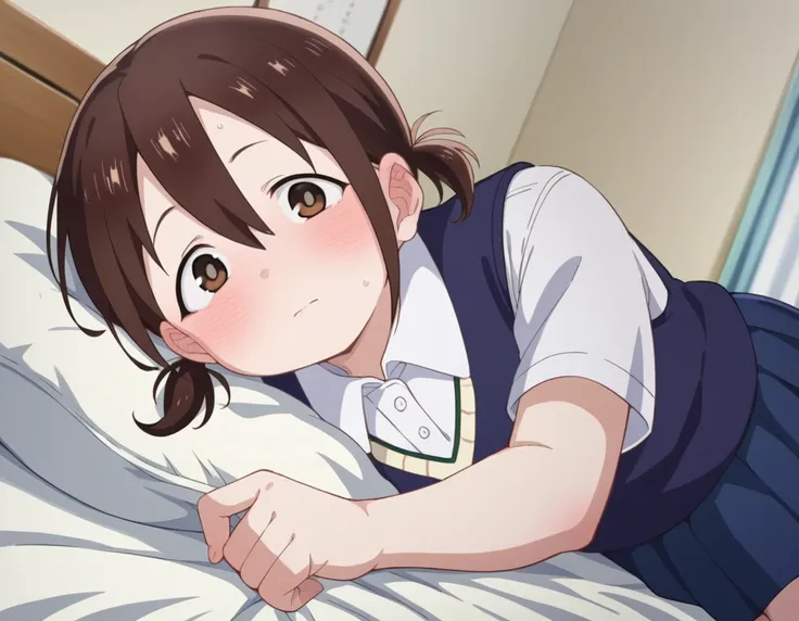 score_9, score_8_up, score_7_up, source_anime,
honokahara, <lora:honoka-hara-s2-ponyxl-lora-nochekaiser:1>,
honoka hara, short hair, brown hair, hair between eyes, twintails, brown eyes, low twintails, short twintails, plump,
skirt, shirt, school uniform, ...
