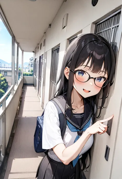 マンションの廊下 / apartment hallway SDXL