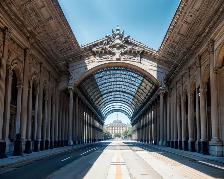 best quality,masterpiece,highly detailed,ultra-detailed
outdoors, day,blue sky,train station
 <lora:neg9V2_last:0.5>
 <lora:neoclassic:1> , neoclassic, scenery, building