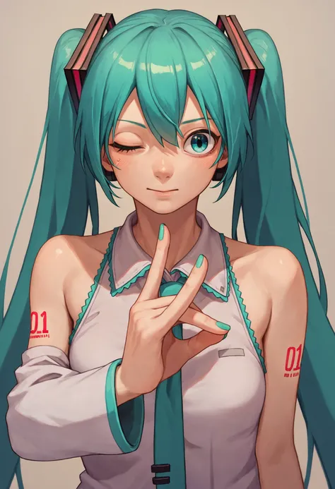 score_9_up score_8_up score_7_up, source_anime, 1girl, fox shadow puppet one eye closed, hatsune miku
<lora:chainsawman_pose_fox_shadow_puppet_pony:1>