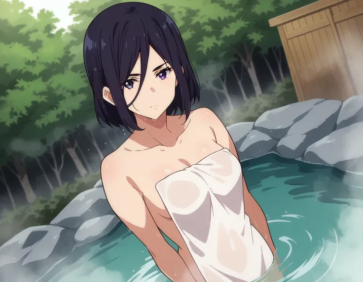 score_9, score_8_up, score_7_up, source_anime,
izuminase, <lora:izumi-nase-s1-ponyxl-lora-nochekaiser:1>,
izumi nase, short hair, black hair, purple eyes,
nude, naked, 
outdoors, onsen, towel, naked towel, steam, bathing, nude cover, partially submerged, w...