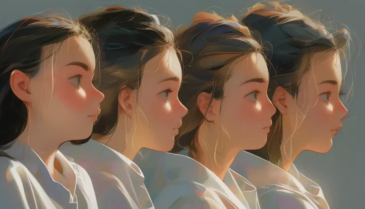 A multi face style, perhaps arranged according to age - tangbohu 55