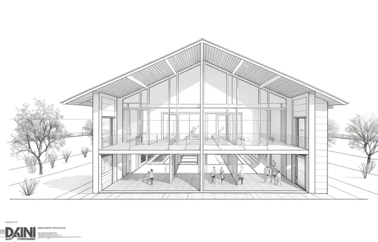 Architectural cross section perspective