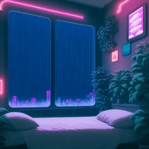 cyberpunk bedroom