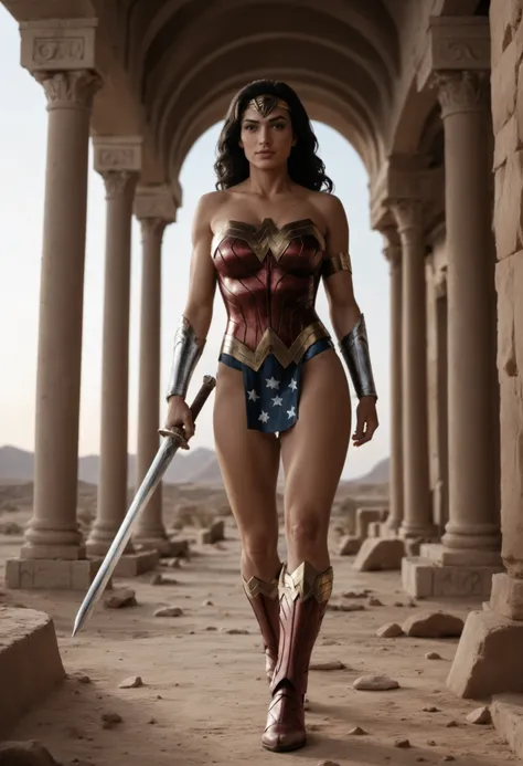 score_9,score_8_up,score_7_up,score_6_up,score_5_up,score_4_up,highly detailed,real life,analog, (wonder woman:1.5) walking thro...