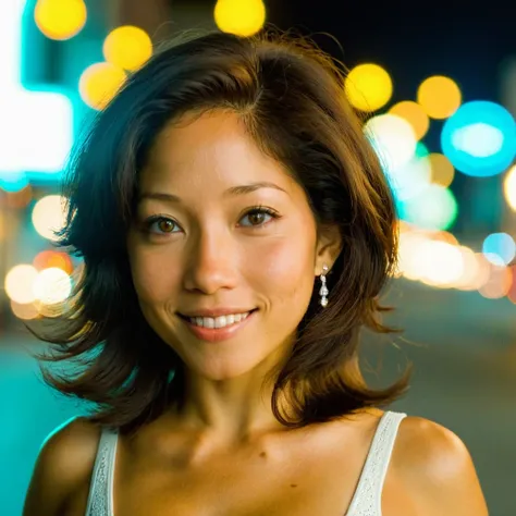 embedding:trained/sdxl/lilykawaii posing for a photo in a city, natural, beautiful eyes, perfect teeth, [imperfections], 100mm f/2.8 macro lens, film grain, candid camera, color graded cinematic, 1960s vintage RAW photo, eye catchlights, catchlights in eye...