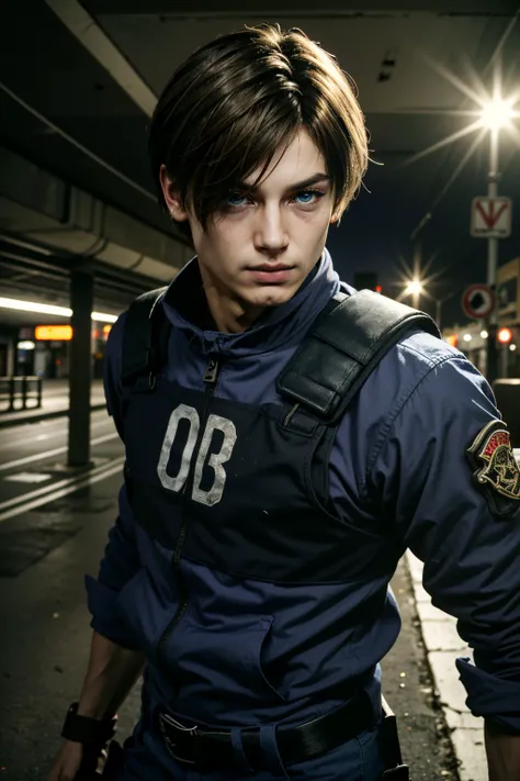 ((ultra detailed, masterpiece, absurdres))
 <lora:RE2Leon:0.8>
RE2Leon, 1boy, short hair, brown hair, blue eyes, Street art-covered underpass, dynamic lighting, vibrant and rebellious